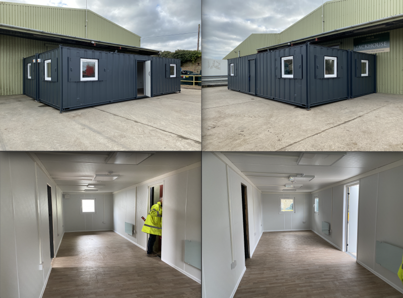 Two linked fully refurbished 32ft x 10ft Anti-vandal offices
