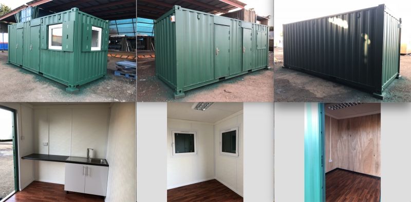 20ft x 8ft New Shipping Container Converted to an Office / Storage Unit