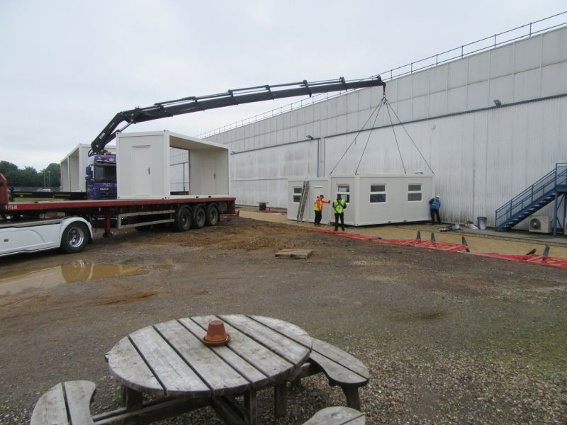 First 20ft x 24t three bay modular building delivered and installed to Procter & Gamble Bournemouth