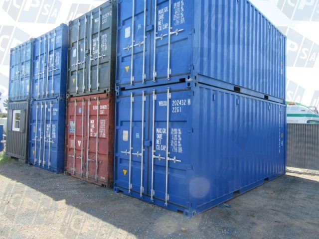 20ft x 8ft NEW STEEL SHIPPING / STORAGE CONTAINER – IN BLUE OR GREEN