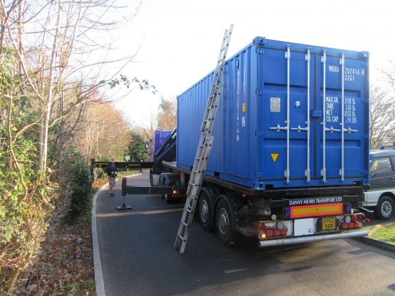 20ft x 8ft new shipping container donated to Fordwater school for disabled kids