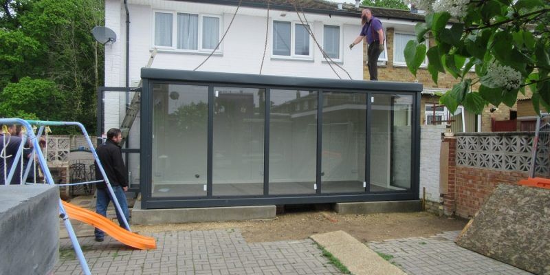 20ft x 10ft SALES OFFICE USED AS INSTANT HOUSE EXTENSION IN HAVANT
