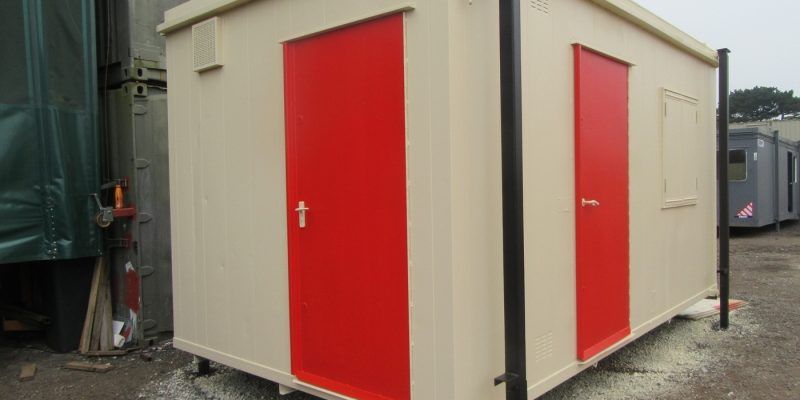 16ft x 9ft ANTI-VANDAL PORTABLE SITE OFFICE WITH SEPARATE TOILET