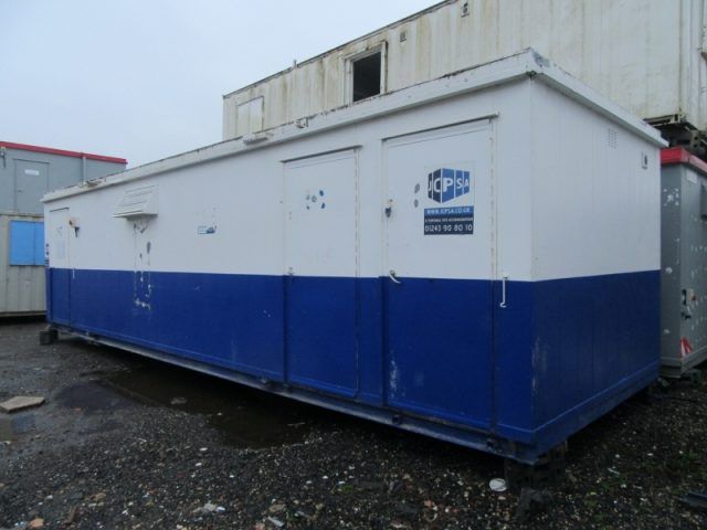 32ft x 10ft 5+1 PORTABLE TOILET BLOCK WITH SHOWER – 5 MALE AND 1 FEMALE TOILET