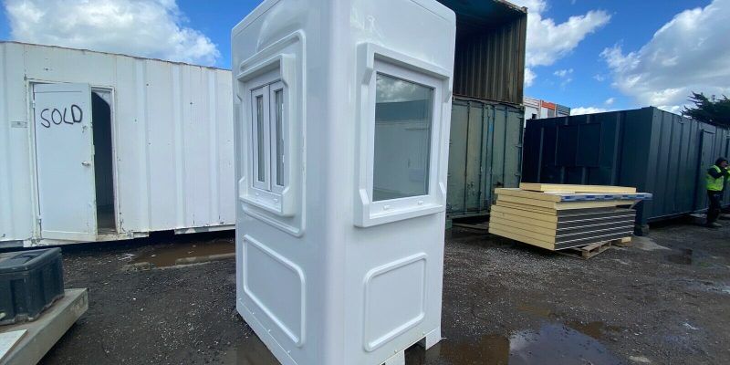 4ft x 4ft PORTABLE SITE OFFICE GATE HOUSE SECURITY HUT SITE CABIN